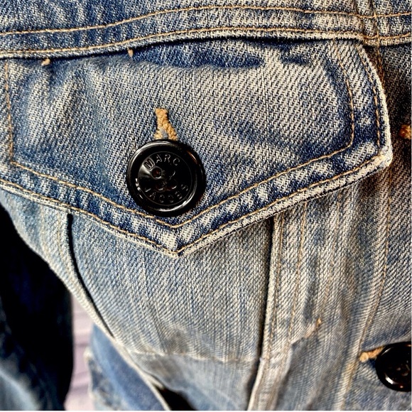 RARE Marc Jacobs Denim Long Trench Coat - Picture 6 of 7
